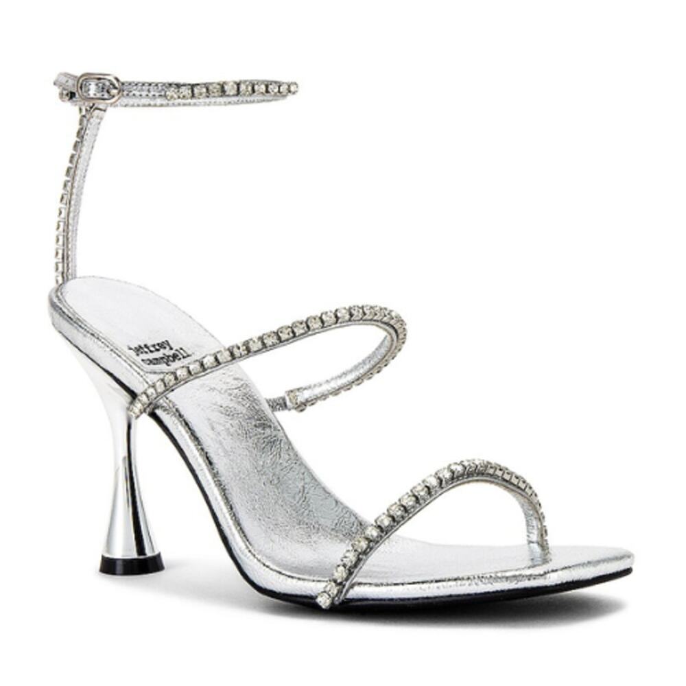 Jeffrey Campbell Demonica Sandal in Silver EUC Size 7.5